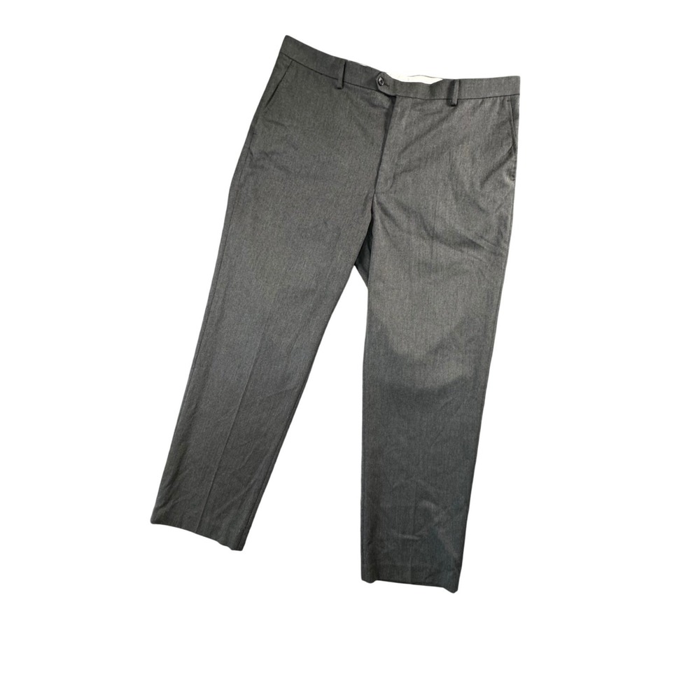 Daniel Cremieux Flat Front Dress Pants 42x32 Dark Gray Ivy League Preppy